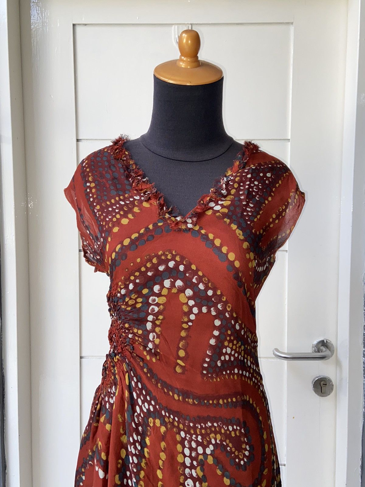 Kenzo KENZO PARIS Patterned Midi Dress Size XS / US 0-2 / IT 36-38 - 2 Thumbnail
