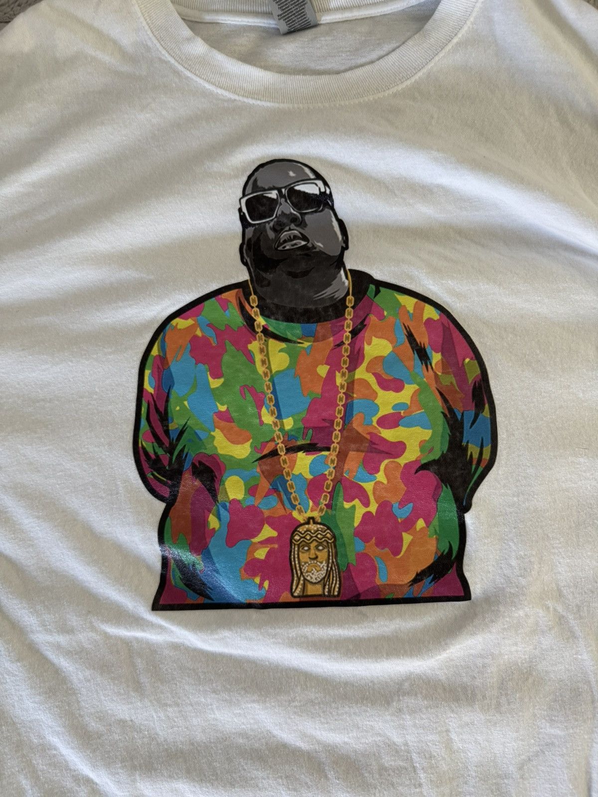 Rap Tees notorious BIG 4XL biggie smalls jesus piece oversized tee Size US XXL / EU 58 / 5 - 18 Thumbnail