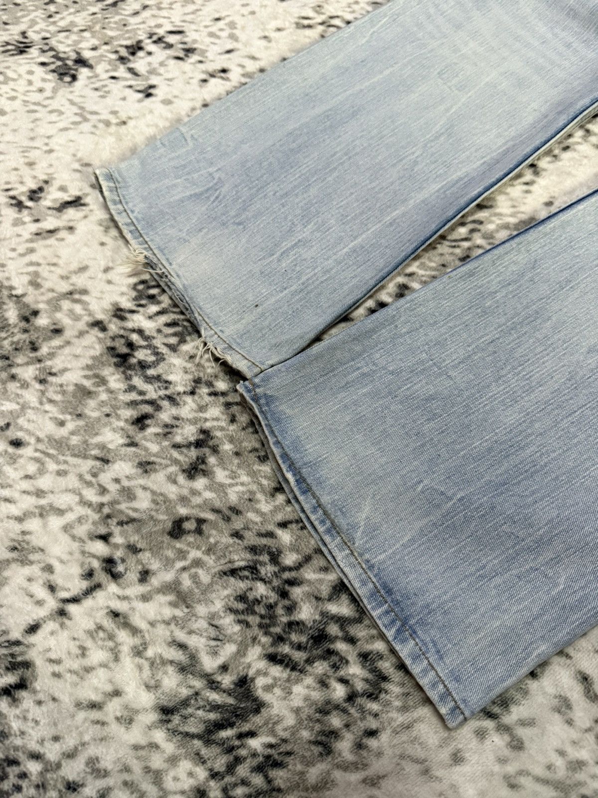 Le Grande Bleu (L.G.B.) Root Three Japan Double Pocket Wide Leg Flare Jeans Size US 30 / EU 46 - 13 Thumbnail