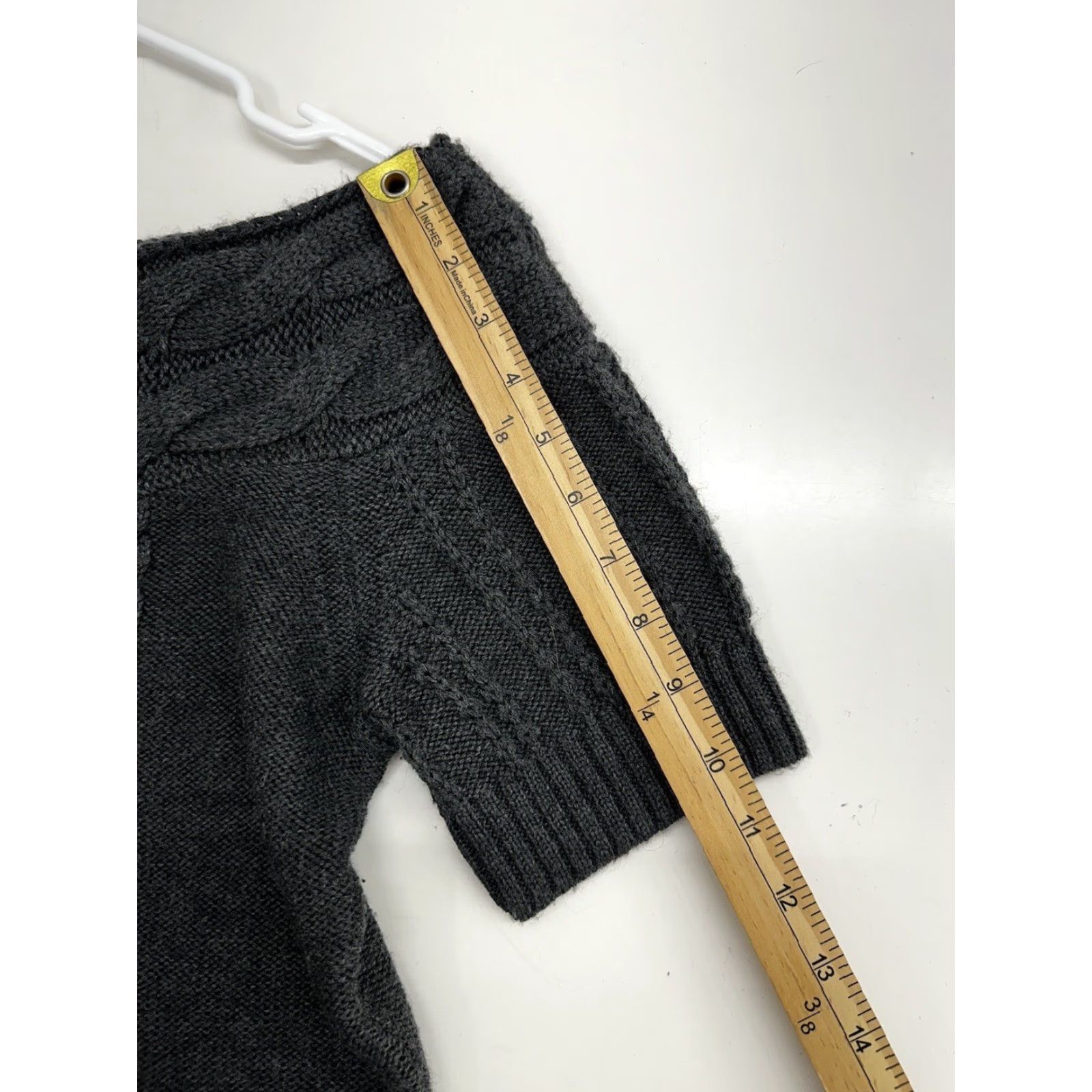 Calvin Klein Calvin Klein Womens Dress Small Gray Short Sleeve Cable Knit Sweater Dress Size S / US 4 / IT 40 - 7 Thumbnail