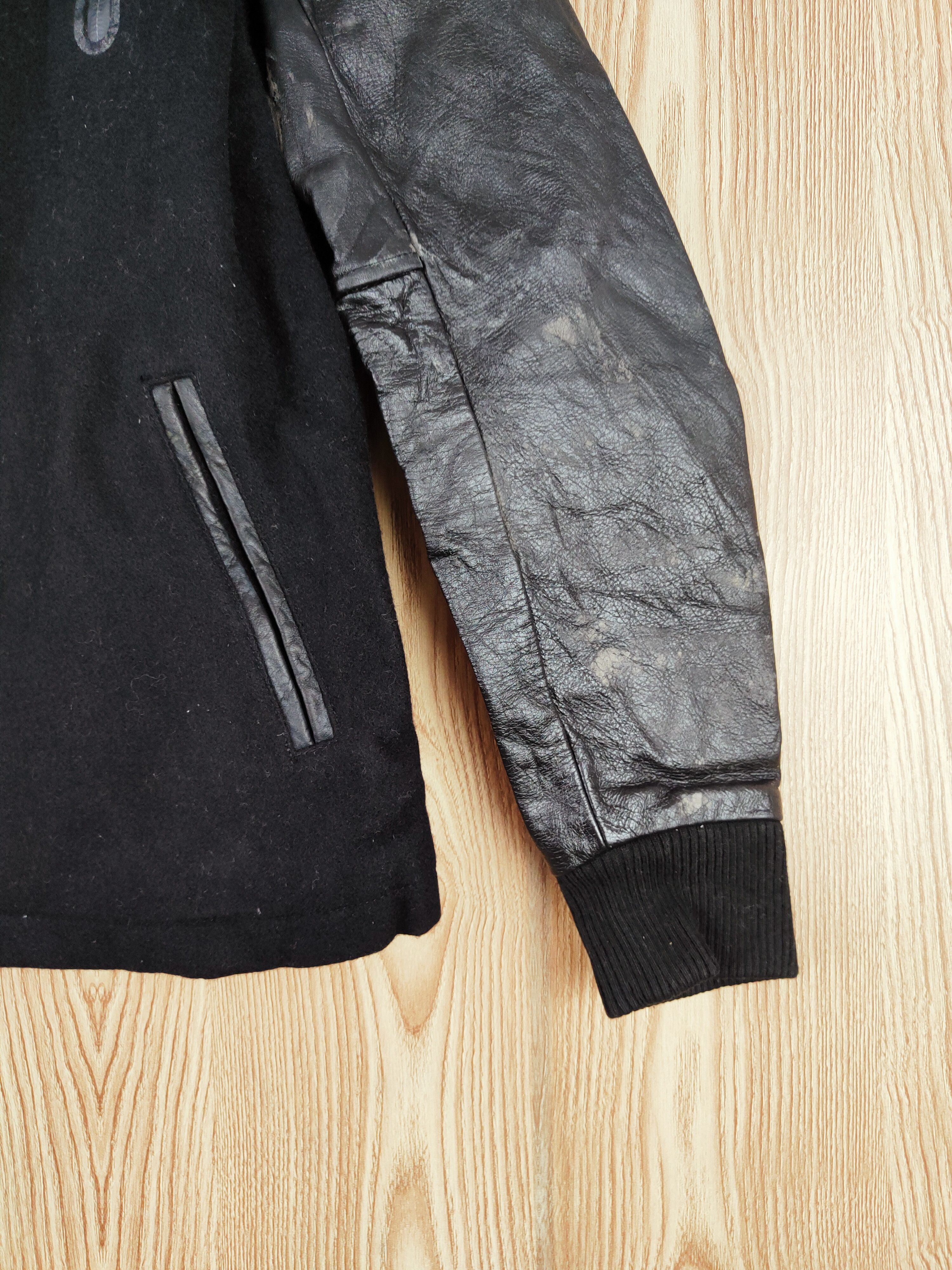 Nike DLL Nike Black Wool Leather varsity Jackets #W145 Size US M / EU 48-50 / 2 - 8 Thumbnail
