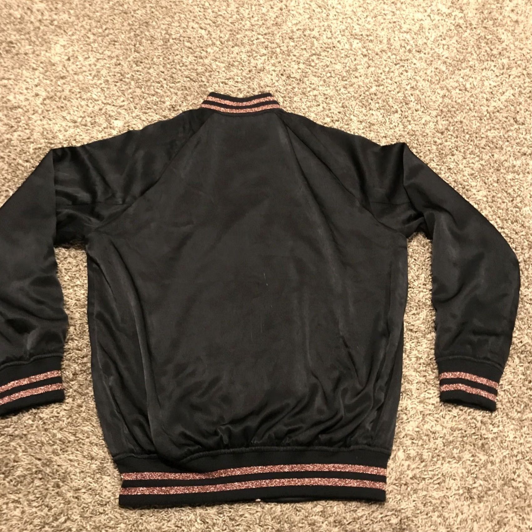 Vintage LuLaRoe Jacket Full Zip Glitter Black Polyester Mid-Length Womens S Jacket Women Glitter Black Polyester Zip LuLaRoe B5 Retro Casual Size S / US 4 / IT 40 - 3 Thumbnail