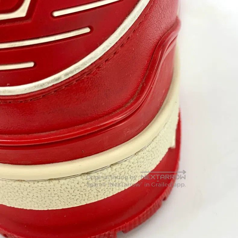 Louis Vuitton Louis Vuitton Trainer Red logo Embossed Lace Up Casual Fla Size US 7 / EU 40 - 8 Thumbnail