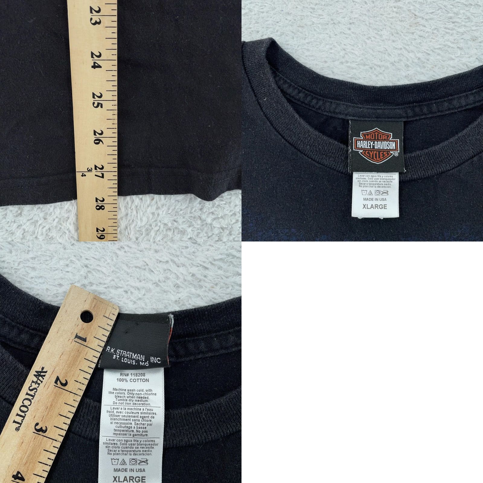 Harley Davidson Harley-Davidson T-Shirt Mens XL Black USA Outdoor Motorcycle Las Vegas Nevada Biker Graphic Print Short Sleeve Crew Neck Size US XL / EU 56 / 4 - 8 Thumbnail