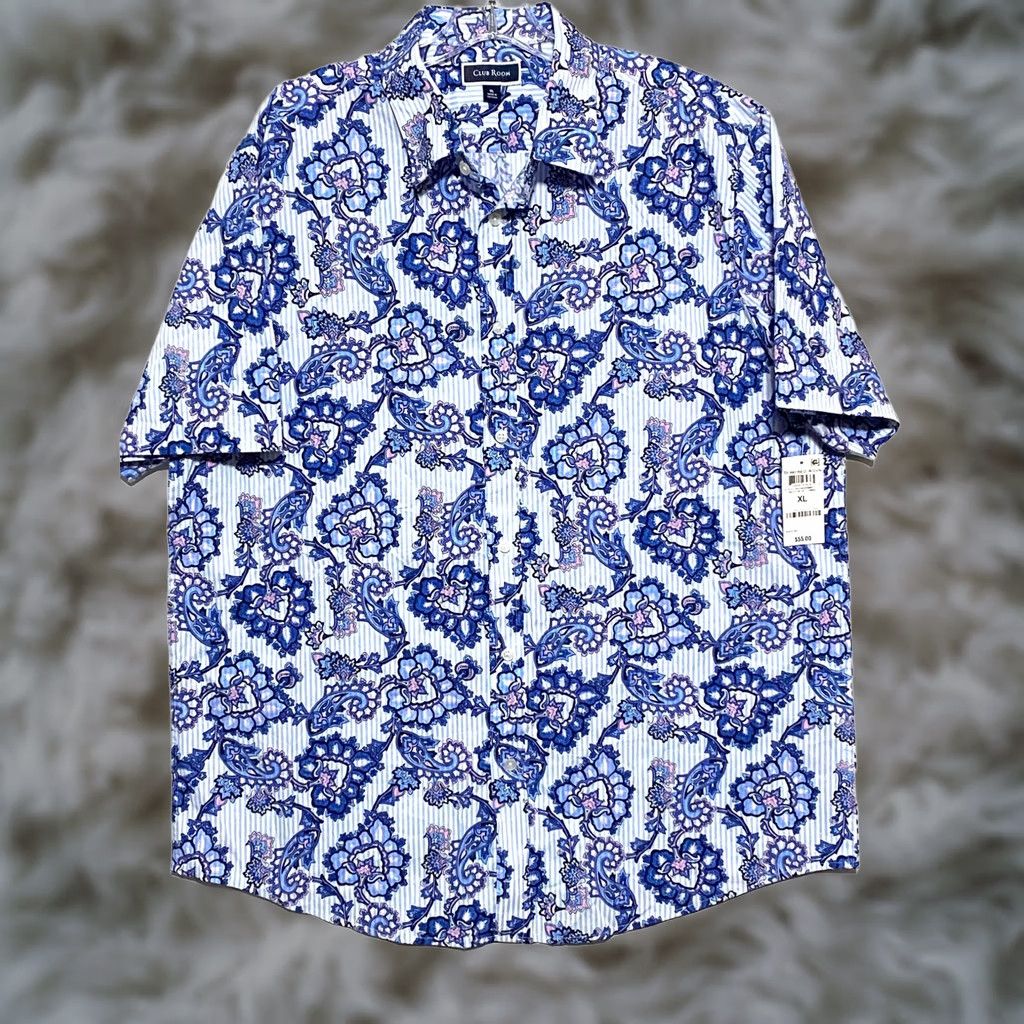 Club Room VINTAGE Club Room Paisley Button Shirt Mens XL Preppy Beach NWT Size US XL / EU 56 / 4 - 1 Thumbnail