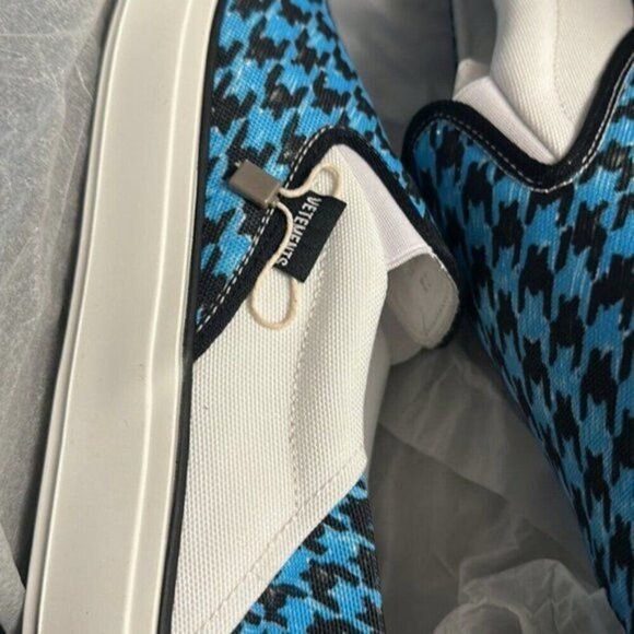 Vetements Vetements Baboush Slip On Sneakers Blue houndstooth canvas Size US 8 / IT 38 - 7 Thumbnail