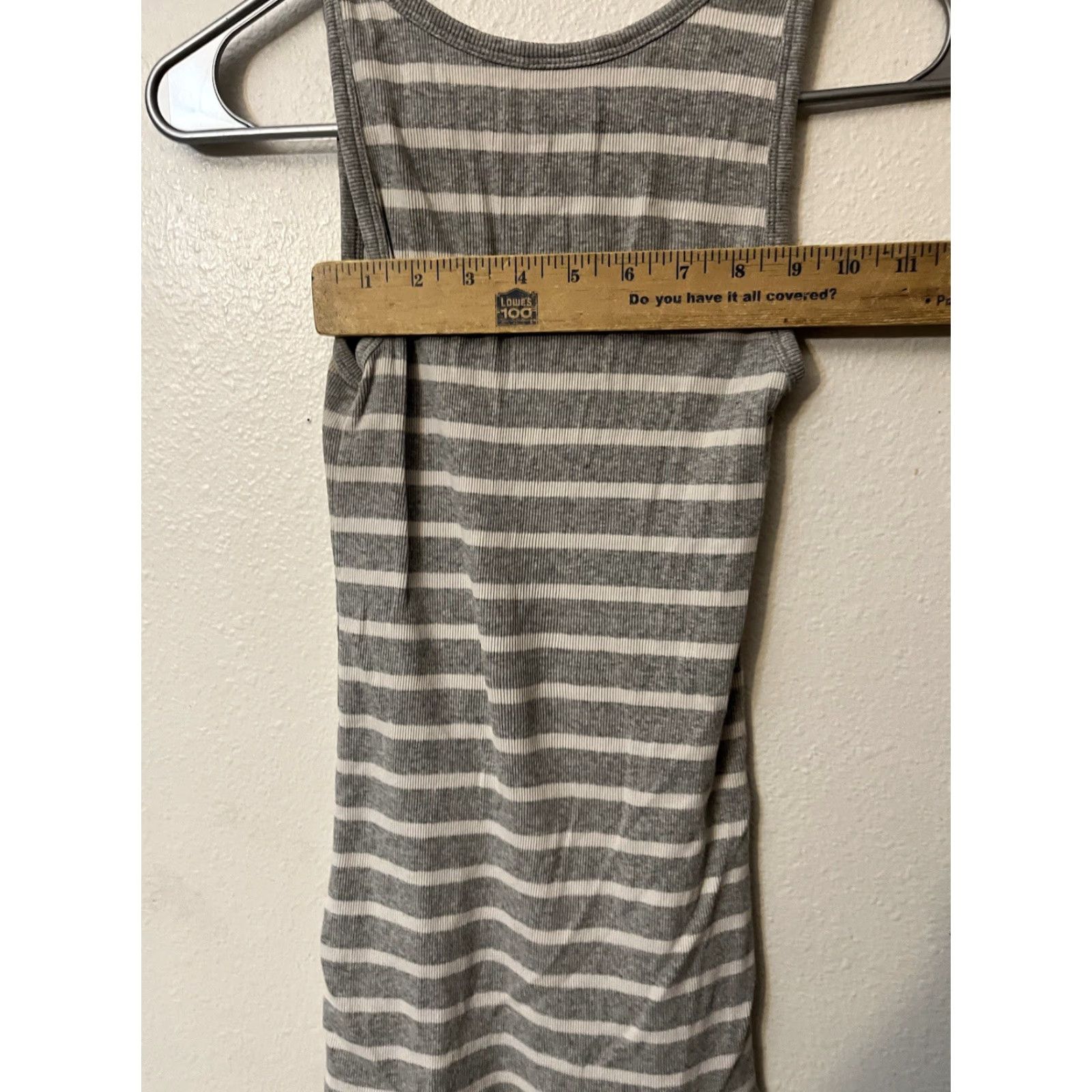 Gap Gap Essential Tank Women Tank S Gray Striped Sleeveless Crew Neck Tie Casual Bohemian Colorful Lightweight Womens Size S / US 4 / IT 40 - 5 Thumbnail