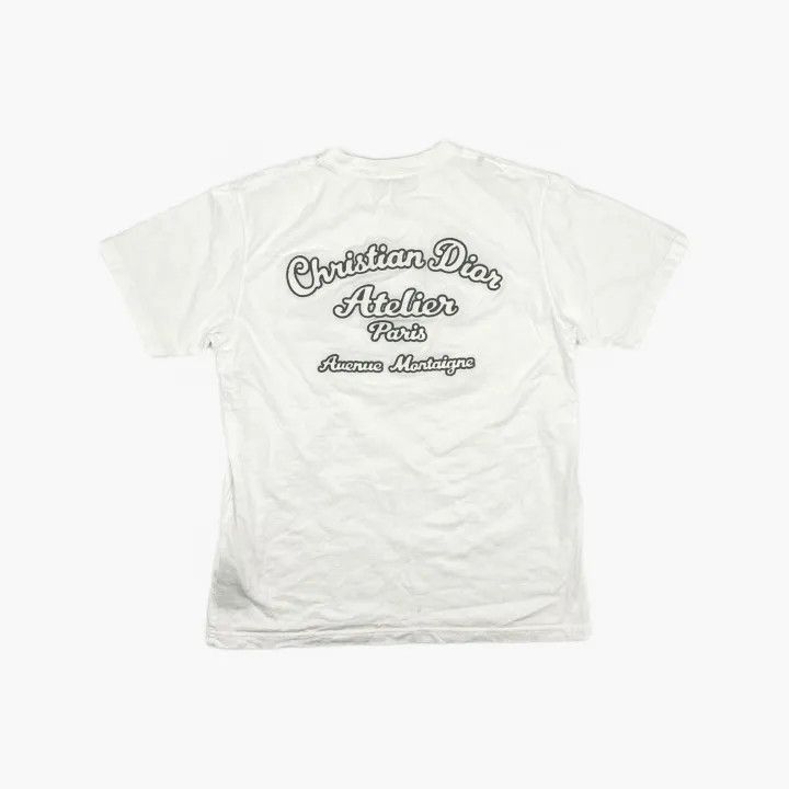 Dior Dior Dior White Logo Print Short Sleeve T-Shirt 0079-2507 Size US M / EU 48-50 / 2 - 2 Thumbnail