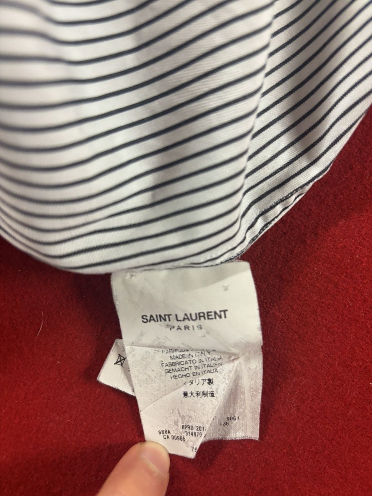 Saint Laurent Paris saint laurent striped button up shirt Size US XS / EU 42 / 0 - 9 Thumbnail