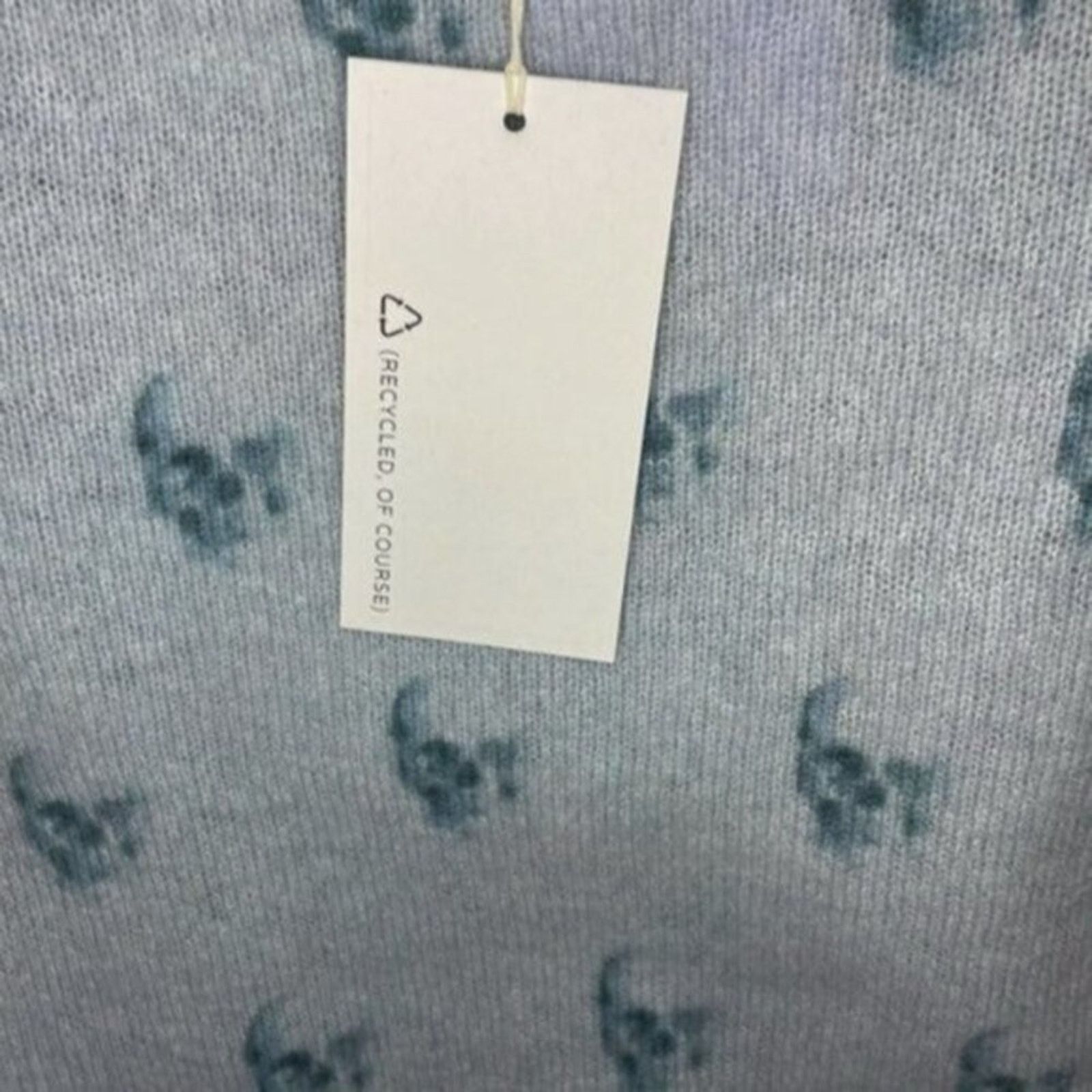 360Cashmere Skull Cashmere Indie Skull Print Sweater Teal S Size S / US 4 / IT 40 - 6 Thumbnail
