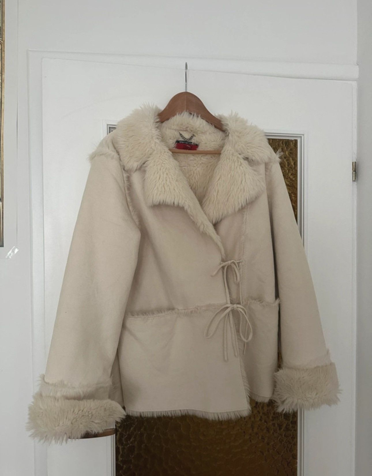 Vintage Fur coat blazer jacket wrapped tied Size M / US 6-8 / IT 42-44 - 2 Thumbnail
