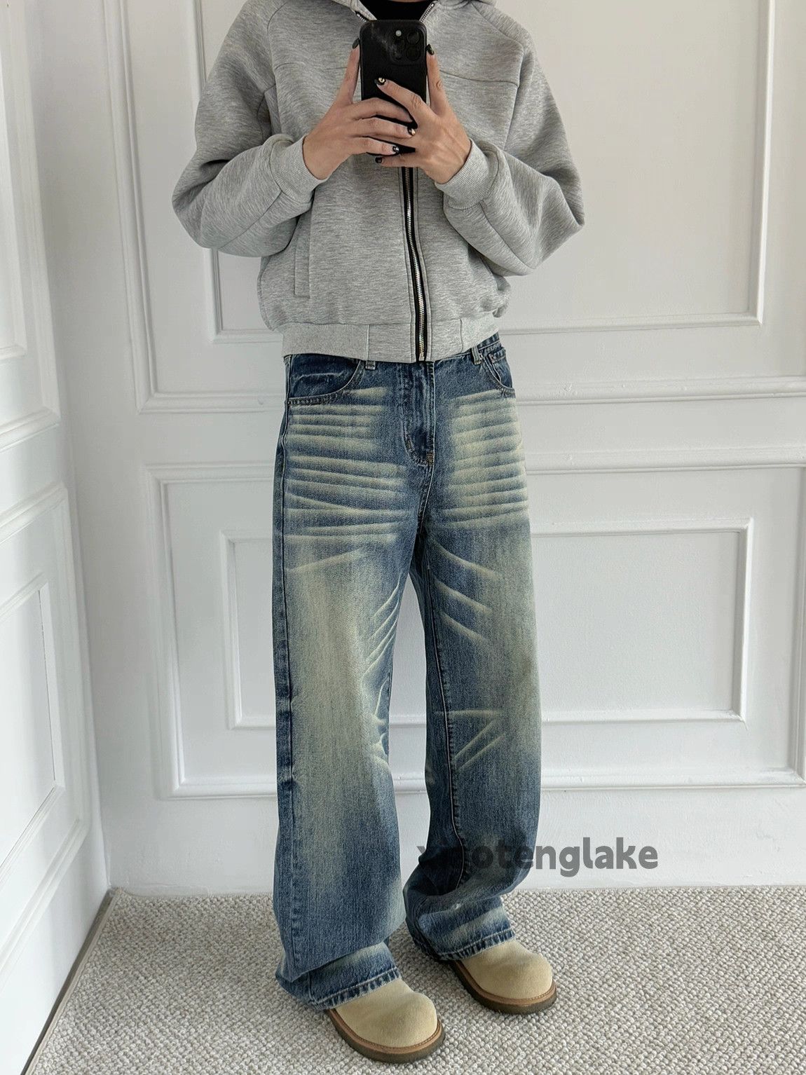 Vintage Washed faded cleanfit yuppie loose baggy jeans Size US 28 / EU 44 - 3 Thumbnail