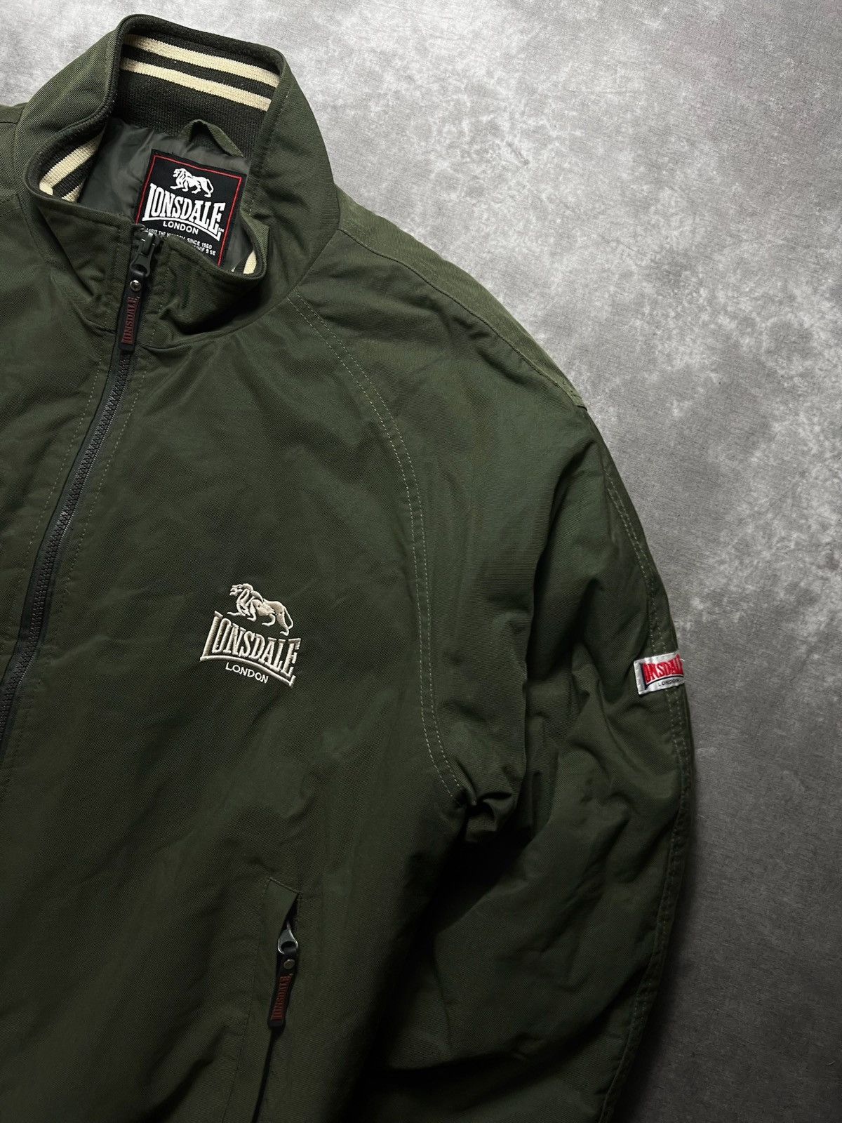 Lonsdale Lonsdale Bomber Jacket Green Vintage Streetwear XXL Size US XXL / EU 58 / 5 - 2 Thumbnail