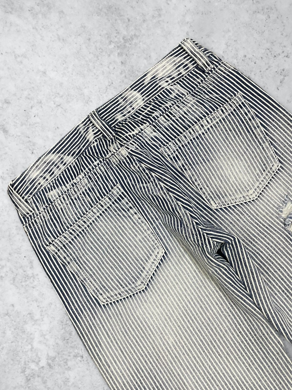 Japanese Brand Vintage Y2k Japanese Punk Paint Splatter Hickory Baggy Jeans Size US 31 - 7 Thumbnail