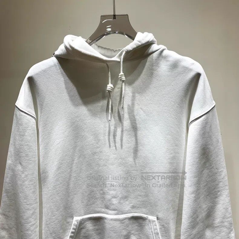 Balenciaga Balenciaga Logo print white loose hooded sweatshirt Size US XS / EU 42 / 0 - 3 Thumbnail