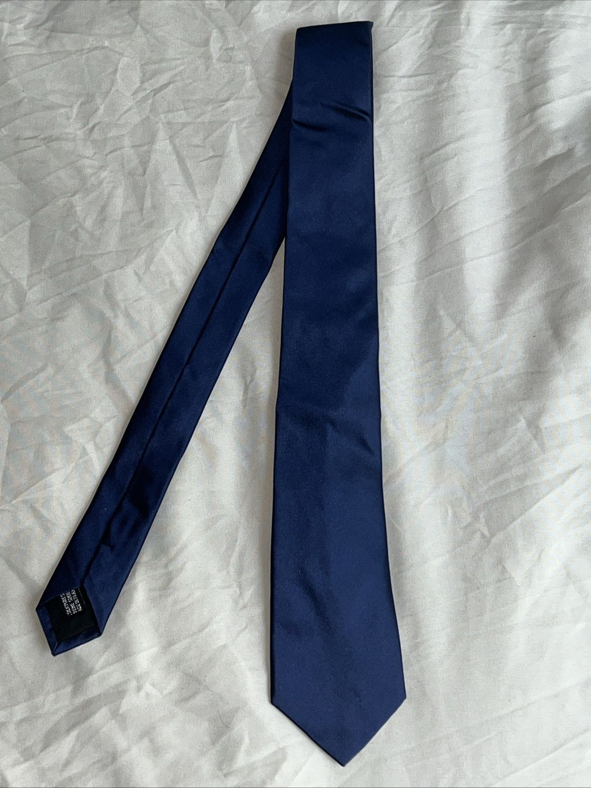 Yves Saint Laurent Yves Saint Laurent YSL Men’s Blue Narrow Silk Tie Size ONE SIZE - 1 Thumbnail