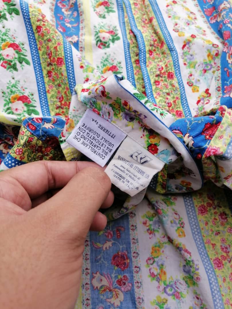 Versace × Versus Versace Versus Gianni Versace Flowers Longsleeve Buttons Shirt Size US XL / EU 56 / 4 - 7 Thumbnail