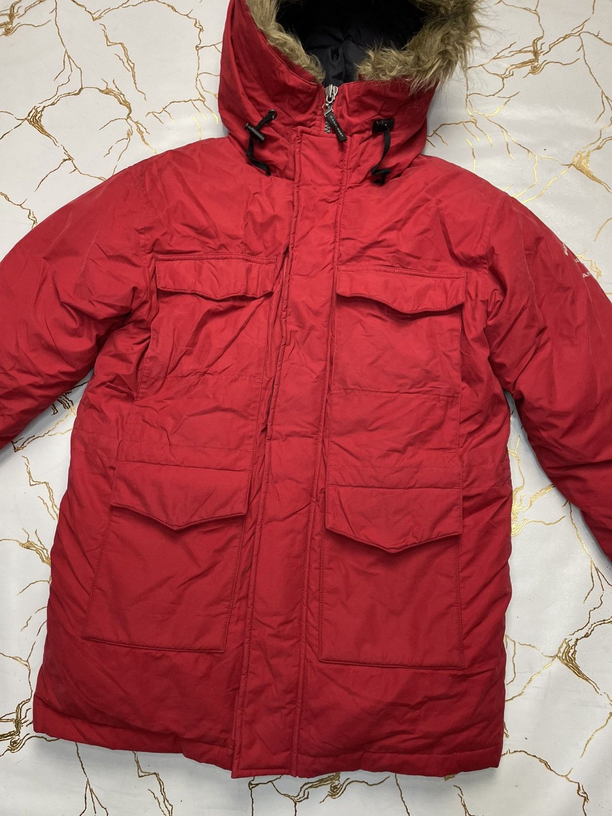 Gant GANT SPORT Women Red Super Padded Hooded Jacket Parka Large Size L / US 10 / IT 46 - 2 Thumbnail