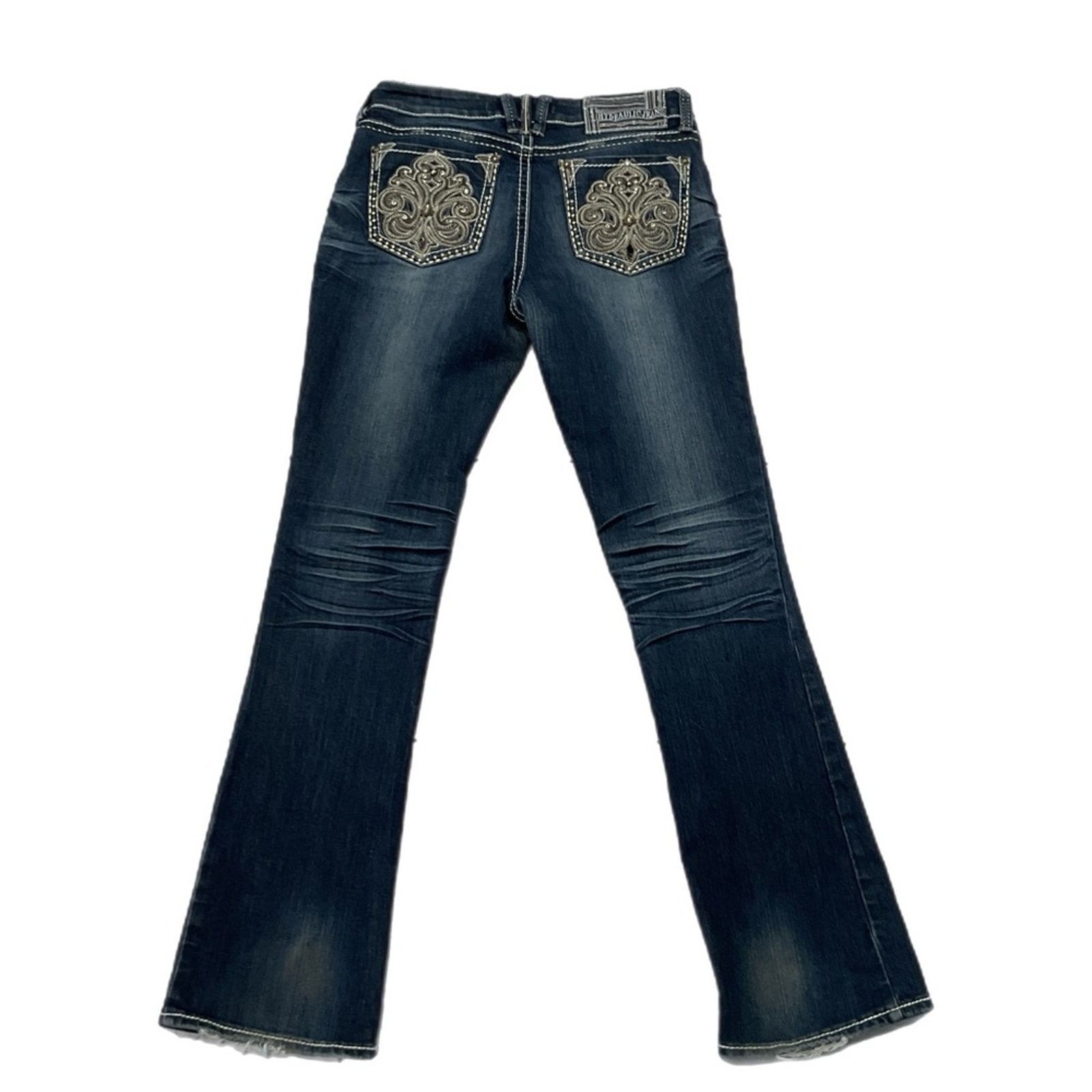 Vintage Hydraulic Denim Y2K Embroidered Bootcut Jeans Size 32" / US 10 / IT 46 - 2 Thumbnail