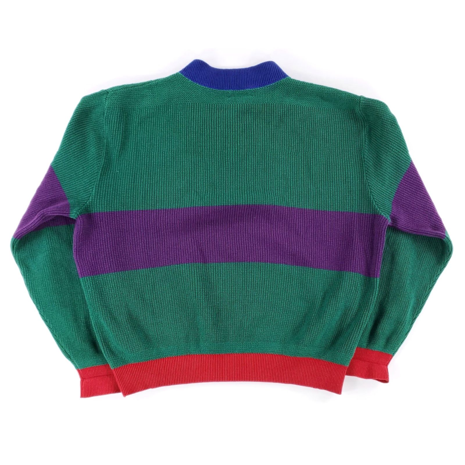 Lands' End Lands' End 5 Button Henley Cotton Sweater Color Block Made USA Mens L Multicolor Shirt Men L Size US L / EU 52-54 / 3 - 3 Thumbnail