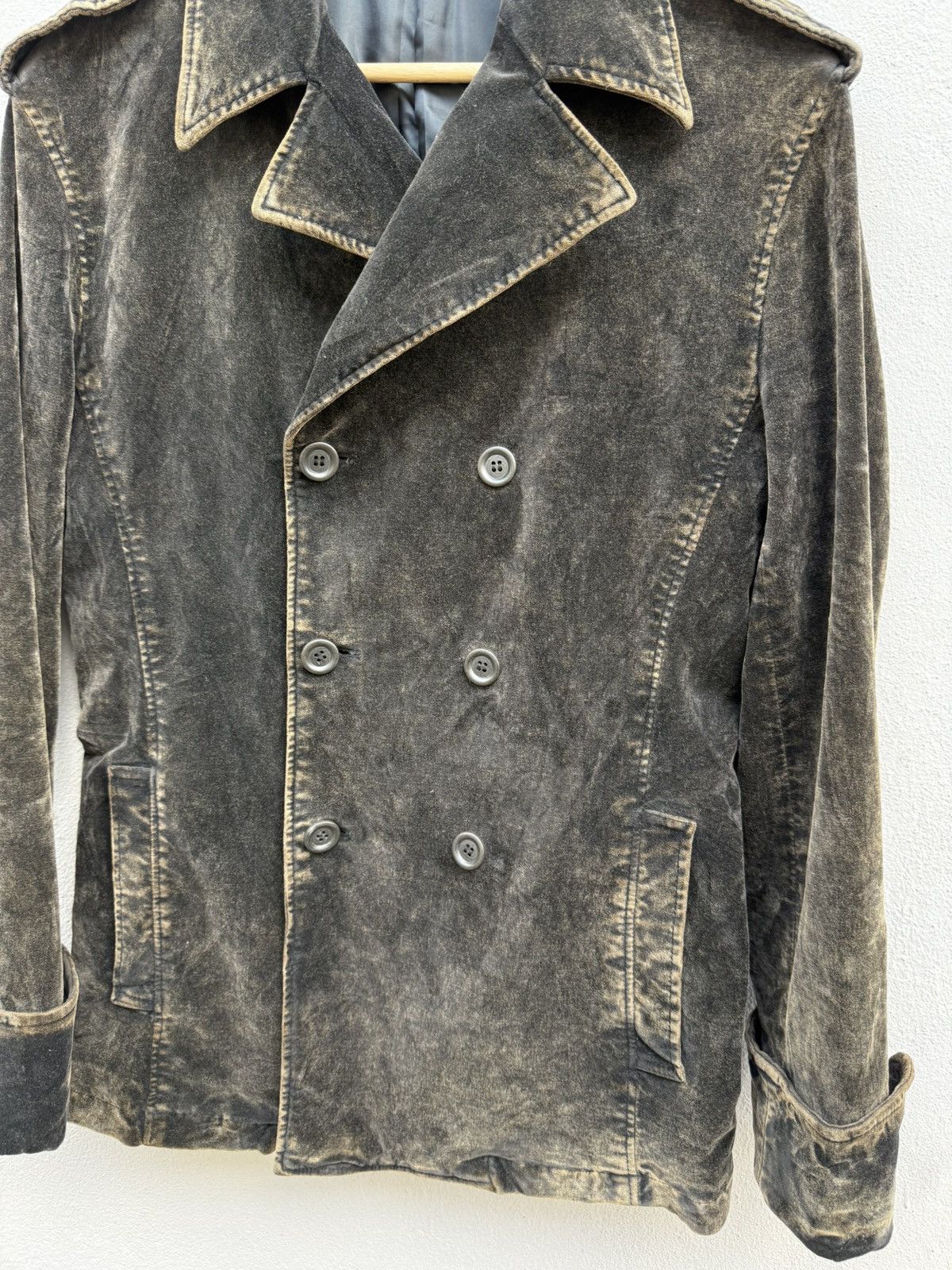 Tornado Mart 1990s Tornado Mart Double Collar Mud Wash Velvet Jacket Size US M / EU 48-50 / 2 - 6 Thumbnail