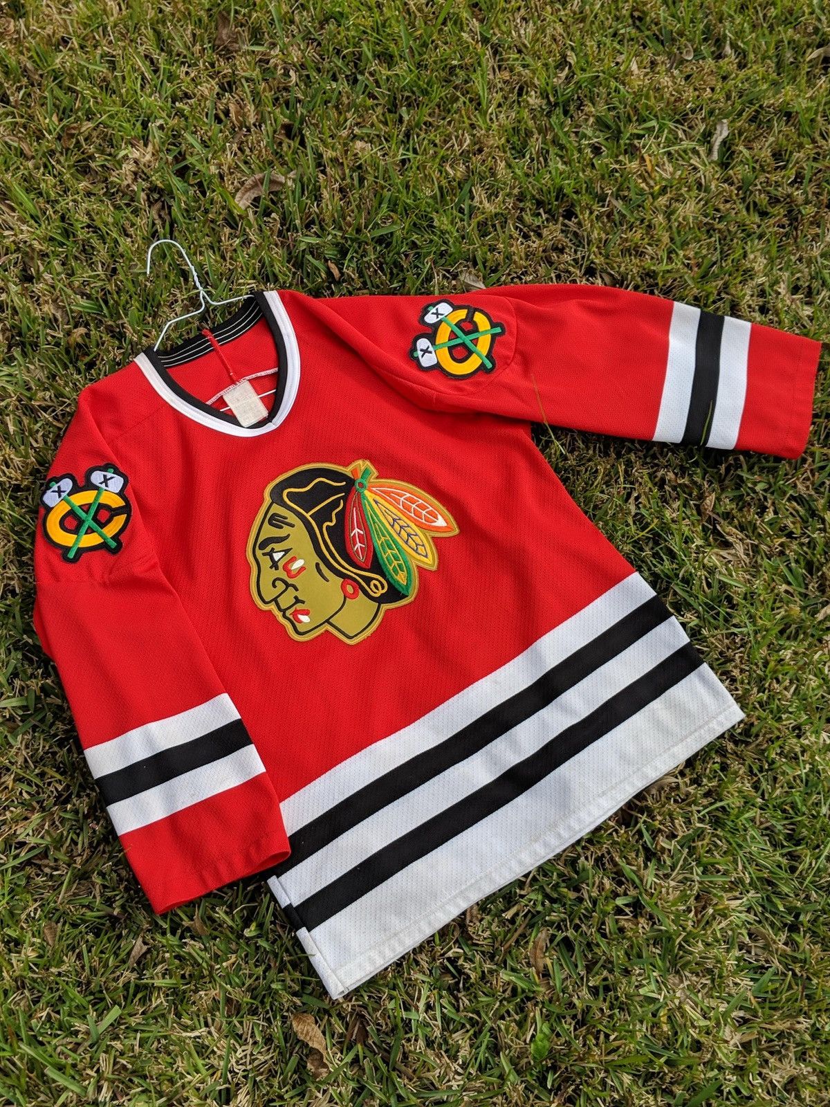 Ccm Vintage 90s Chicago Blackhawks CCM MASKA Hockey Jersey small Size US S / EU 44-46 / 1 - 1 Thumbnail
