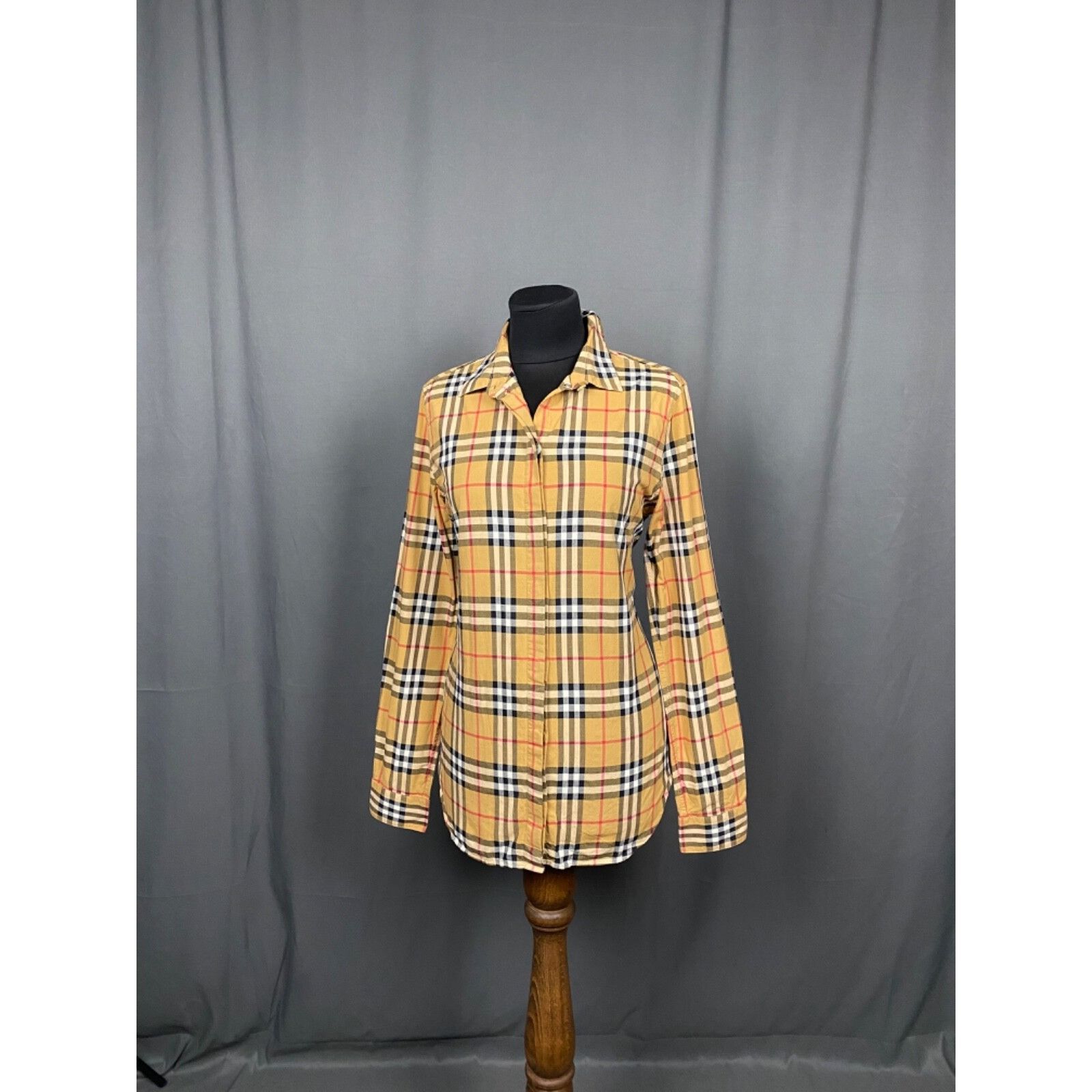 Burberry Burberry RECENT Nova Check Women's Beige Checked Longsleeve Size S / US 4 / IT 40 - 2 Thumbnail