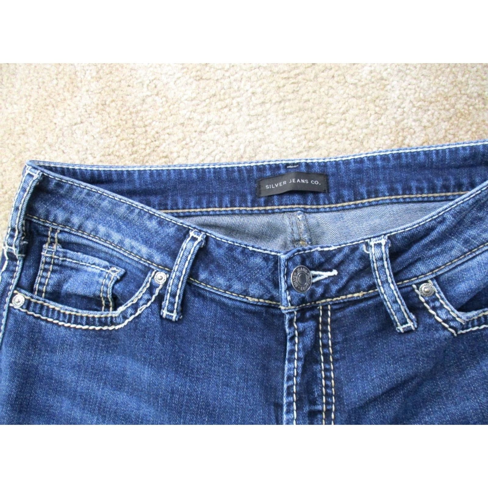 Silver Jeans Co. Silver Jeans Suki Bootcut Jeans Women's 29x31 Blue Denim Stretch Slim 5-Pocket Size 29" - 4 Thumbnail