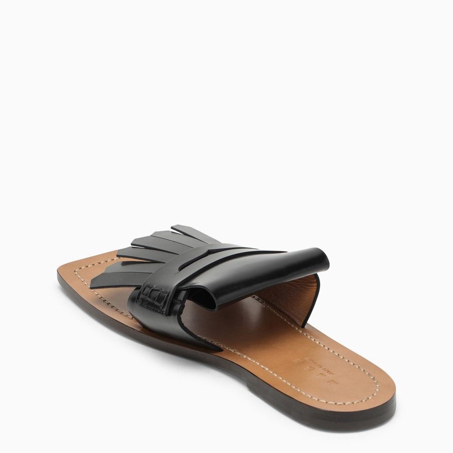 Marni o1d2blof0824 Leather Slip On in Black Size US 7 / IT 37 - 4 Thumbnail