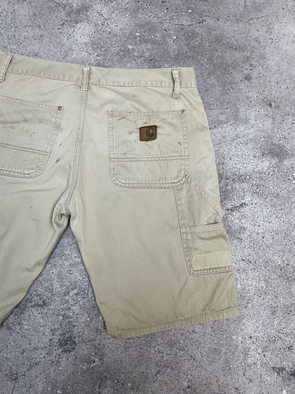 Carhartt Vintage Carhartt Wip Double Knee Single Cargo Shorts Pants Size US 31 - 7 Thumbnail