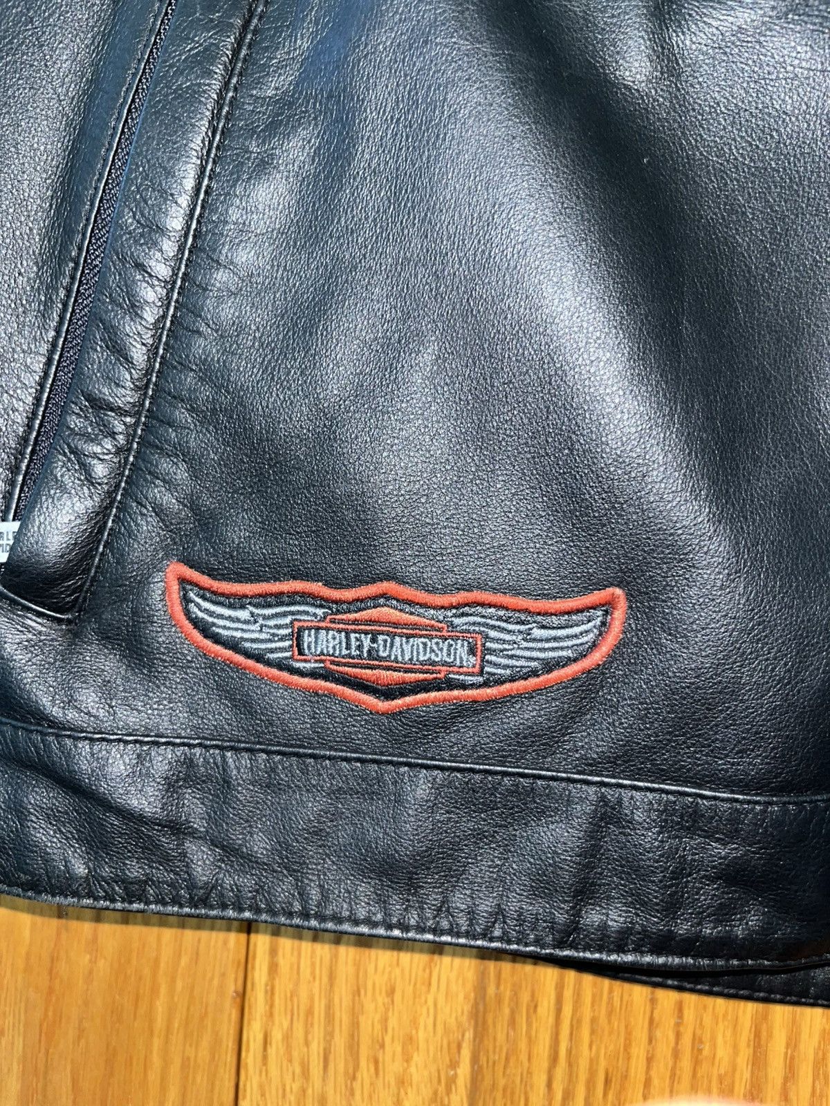 Harley Davidson Mint NOS 2002 Harley-Davidson Hacienda Leather Jacket Sz LW Size L / US 10 / IT 46 - 10 Thumbnail