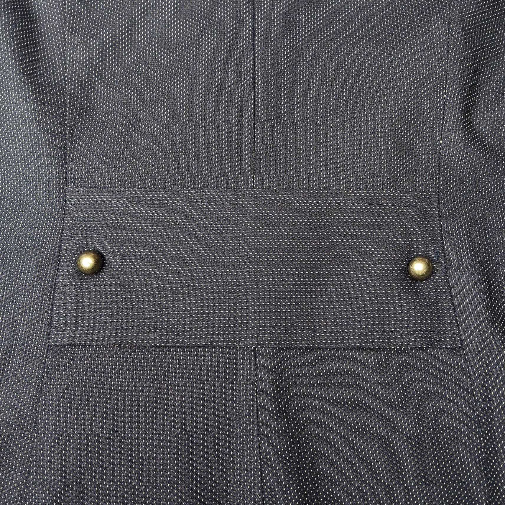 Bell VINTAGE Fine Garments by Bell Military Blue Polka Dot Shirt Dress Size 0 Womens Size XS / US 0-2 / IT 36-38 - 7 Thumbnail