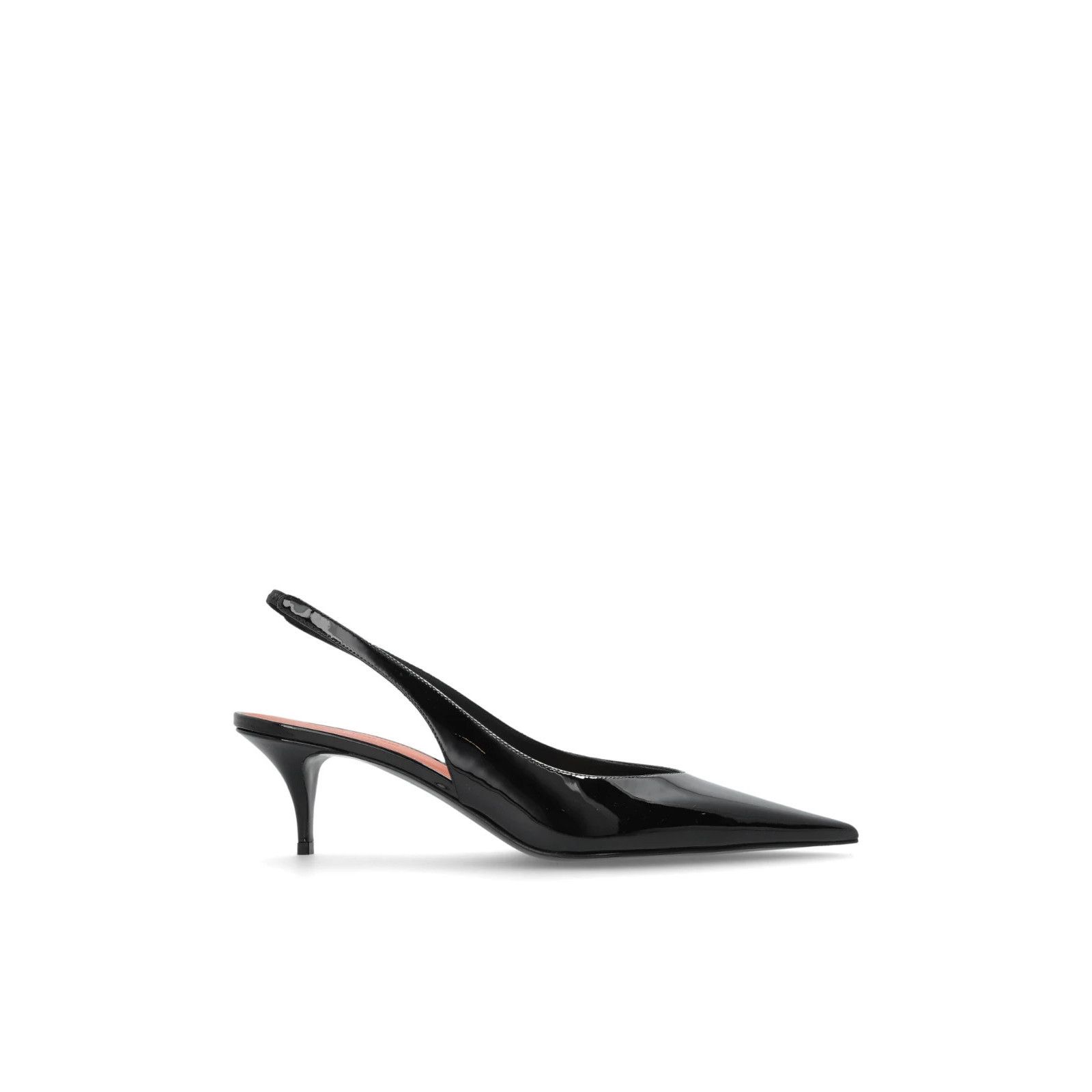 Amina Muaddi Anok Black Patent Slingback Pumps New & Authent, Women's (Size 7)