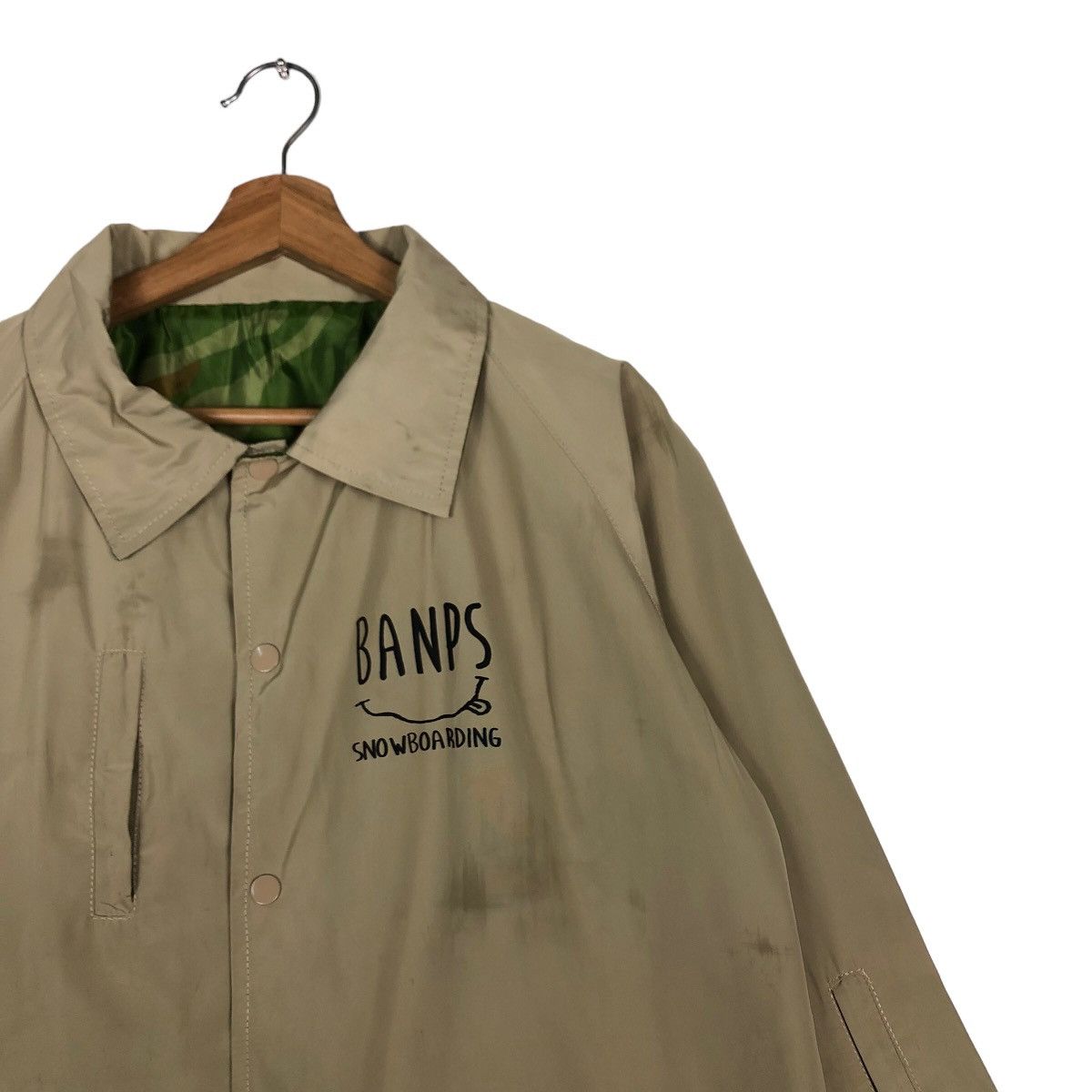Japanese Brand 🔥Very Worn Bomber Jacket Banps Snowboarding Big Logo Size US M / EU 48-50 / 2 - 6 Thumbnail