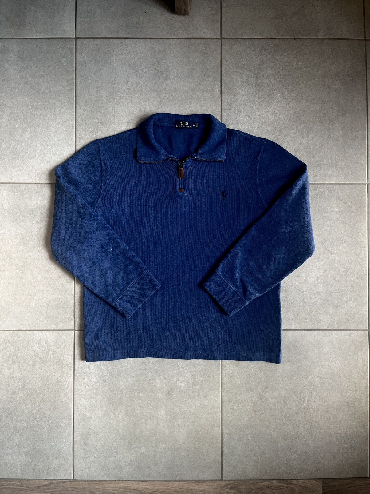 Polo Ralph Lauren × Ralph Lauren Ralph Lauren Cotton 1/3 Zip Knitwear Size US M / EU 48-50 / 2 - 2 Thumbnail