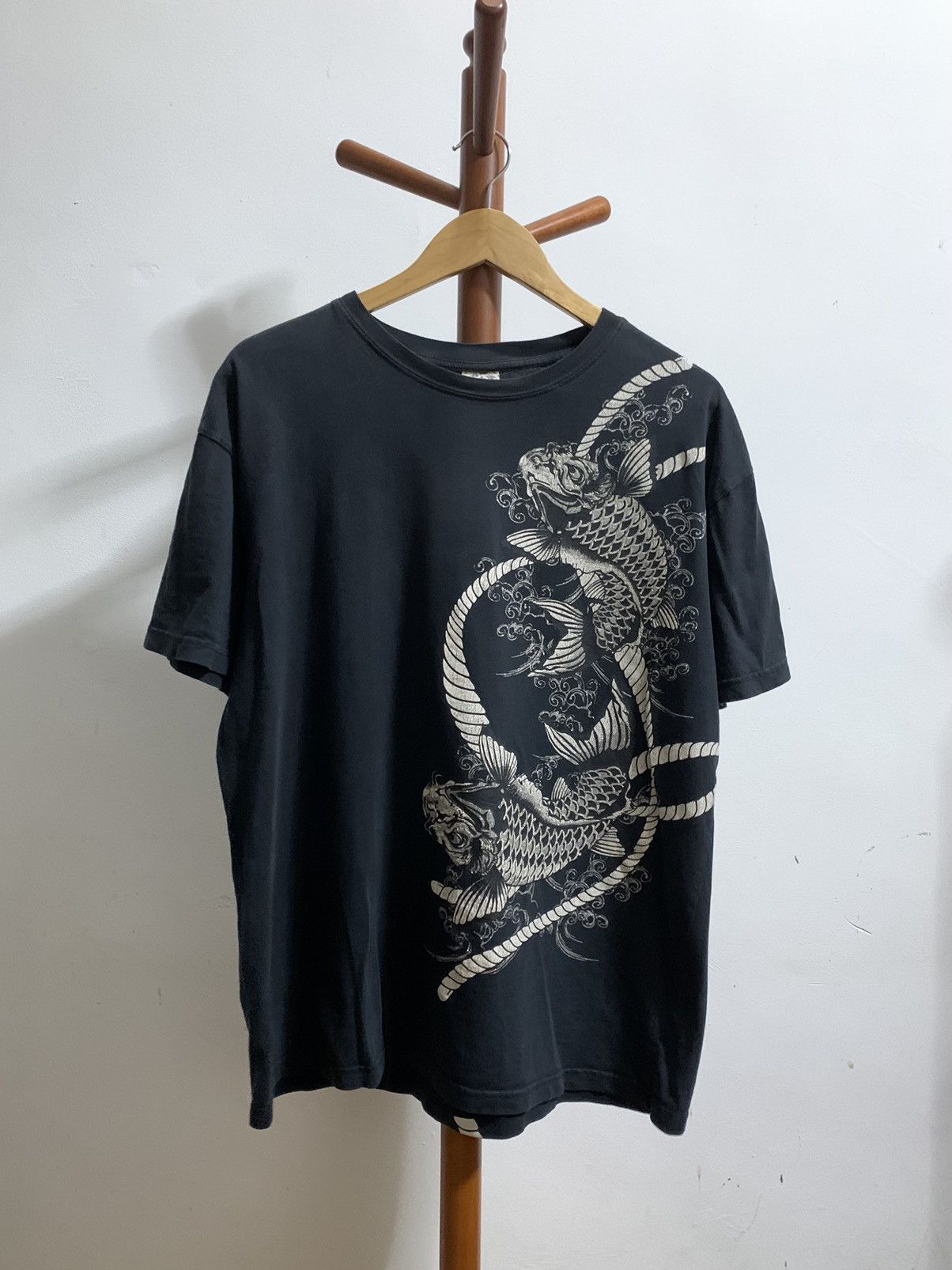 Japanese Brand Sukajan Carp Koi Shirt Size US L / EU 52-54 / 3 - 1 Thumbnail