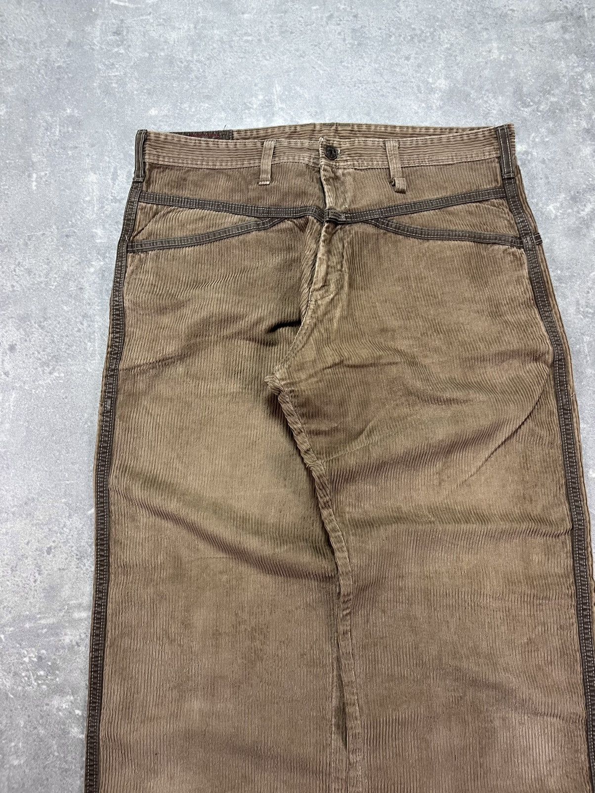 Marithe + Francois Girbaud 00s Marithe Francois Girbaud Corduroy Large Texas Pants 32 Size US 32 / EU 48 - 3 Thumbnail