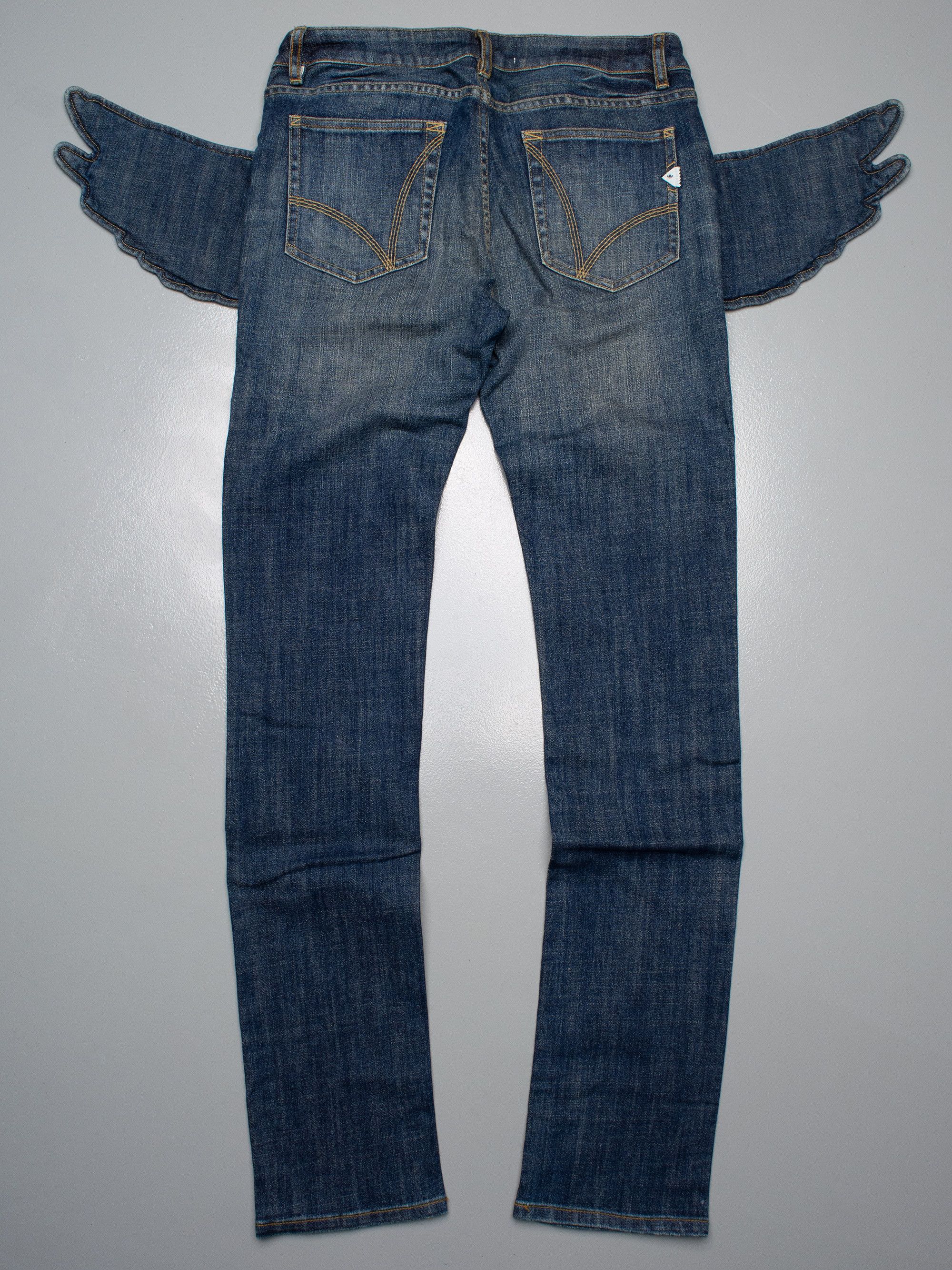 Adidas × Jeremy Scott adidas X Jeremy Scott A/W 2011 Wings Cupie JS winged jeans Size 29" - 2 Thumbnail