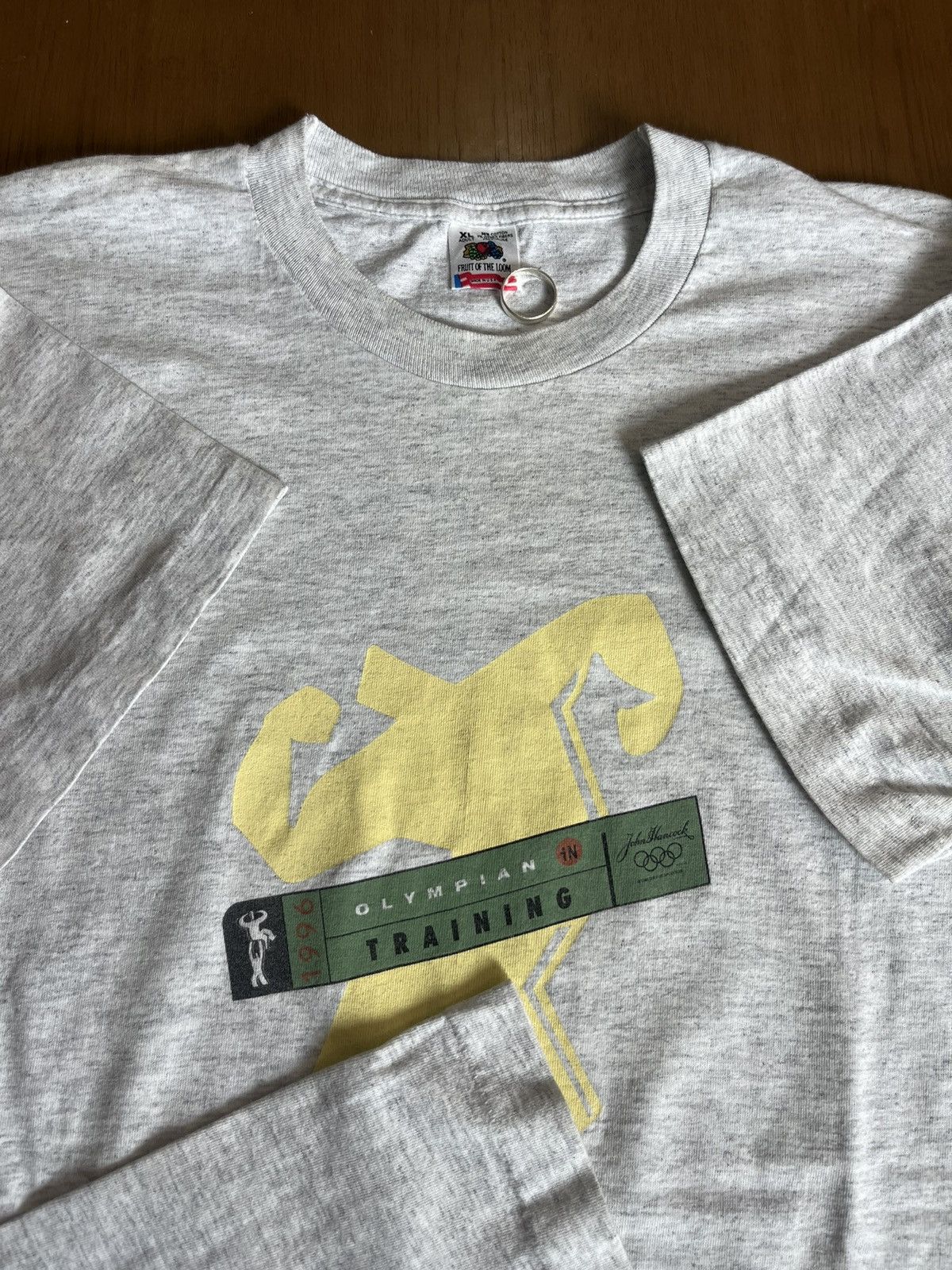 USA Olympics Vintage 1996’s Oympian Training John Hancock Tshirt Size US XL / EU 56 / 4 - 7 Thumbnail