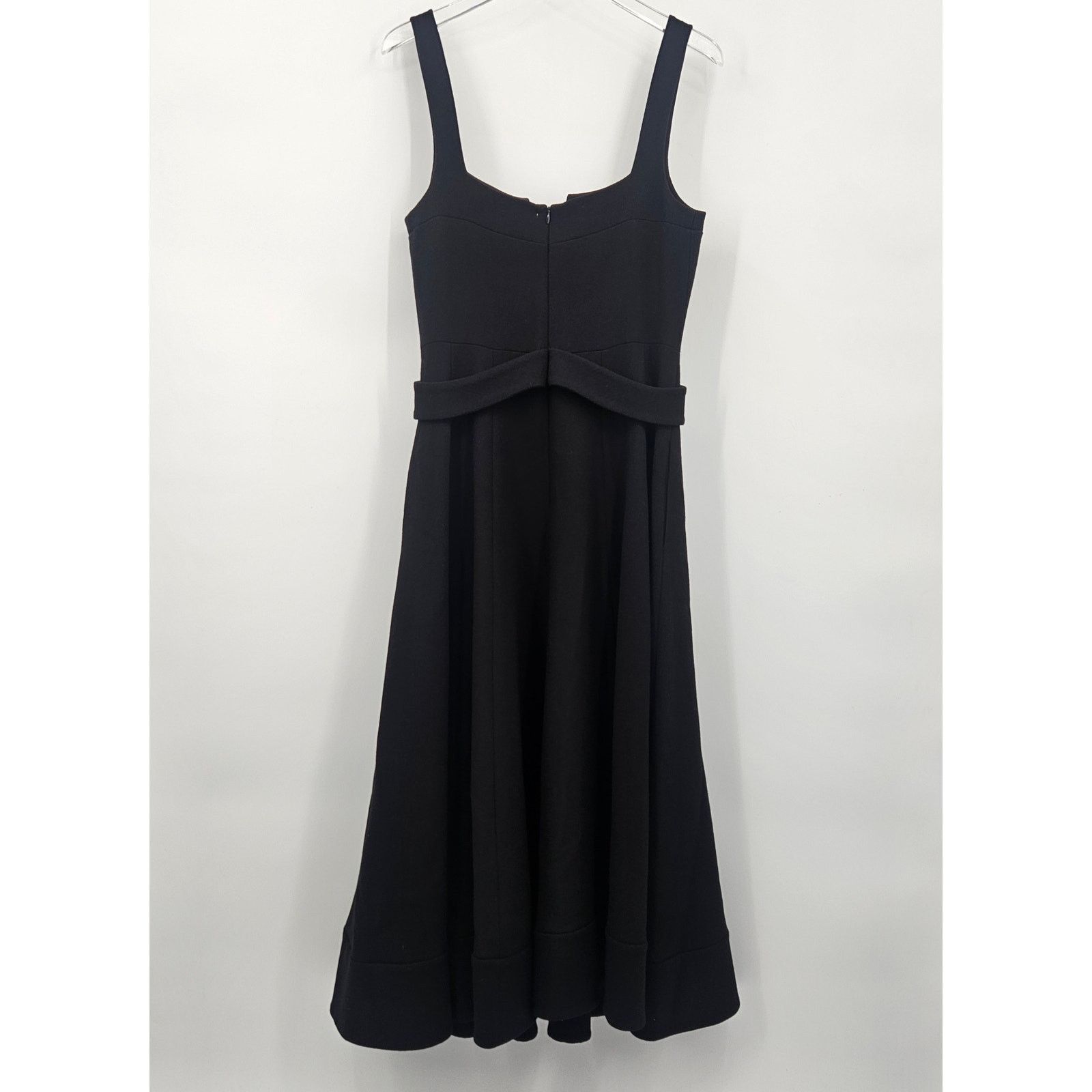 ALEXIS NWT Alexis Fiore Dress in Black Midi A-Line Wool Size Large Size L / US 10 / IT 46 - 11 Thumbnail