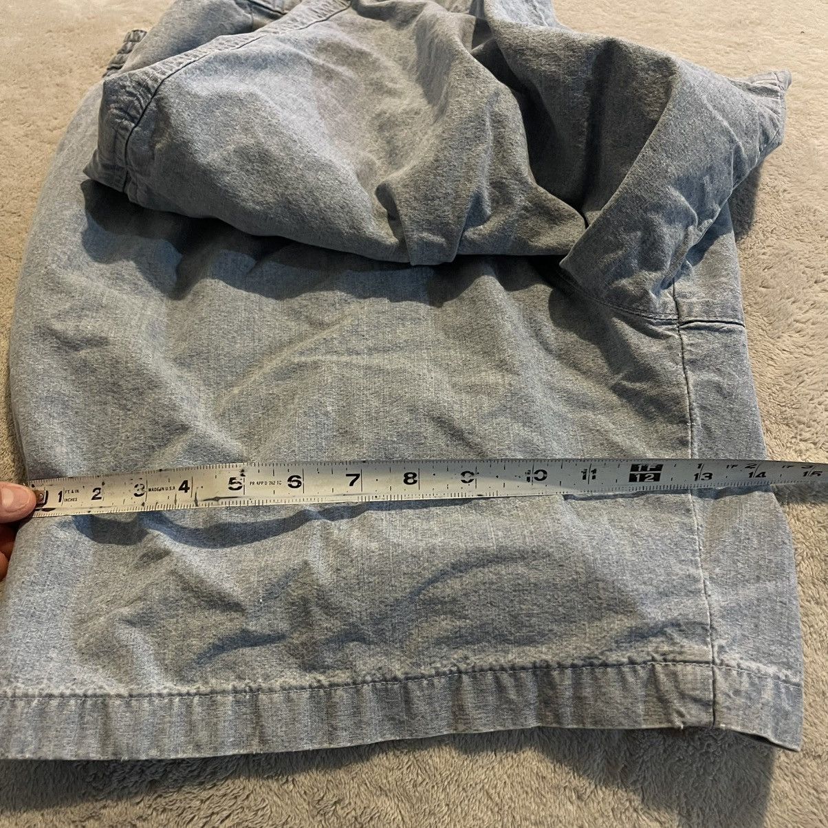 Savane Vintage 90s Savane Mens Blue Chambray Pleated Shorts 42 Size US 41 - 10 Thumbnail