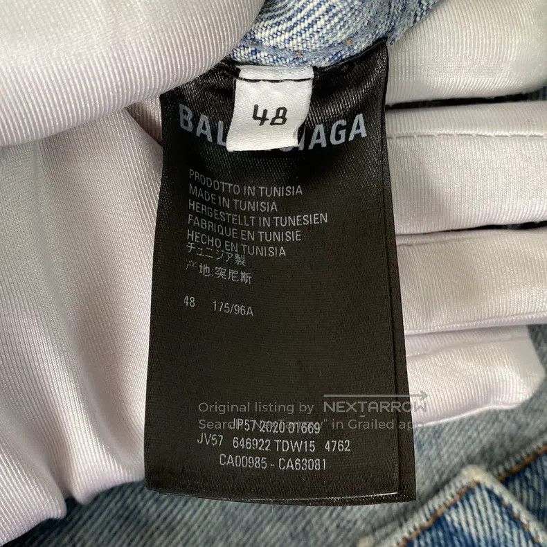 Balenciaga Balenciaga Blue Letter Logo Denim Jacket Size US M / EU 48-50 / 2 - 8 Thumbnail