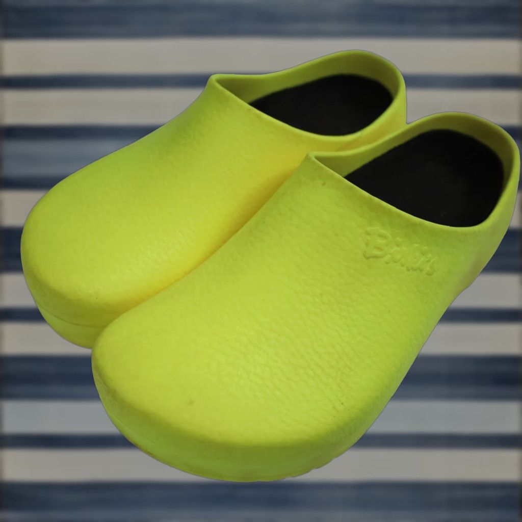 Birkenstock Birkenstock Super-Birki Womens 10 / Mens 8 Rubber Clogs Yellow VINTAGE? Size US 10 / IT 40 - 1 Thumbnail