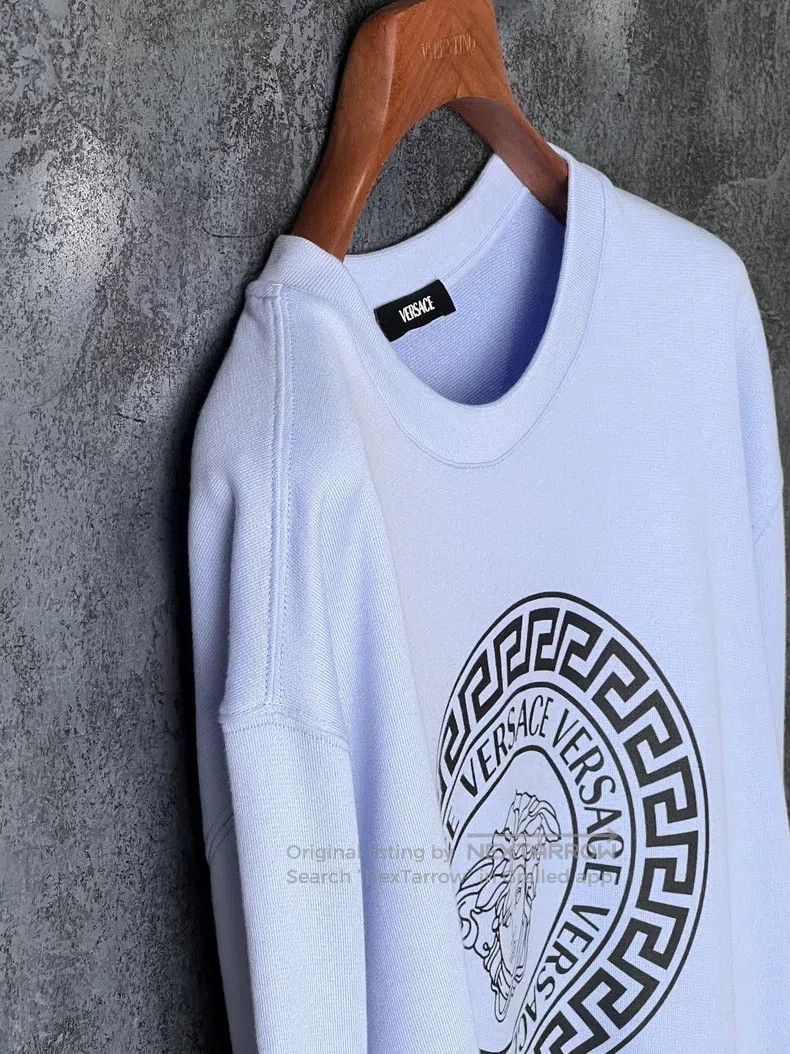 Versace Versace Light blue multi-element print cotton sweatshirt Size US S / EU 44-46 / 1 - 6 Thumbnail