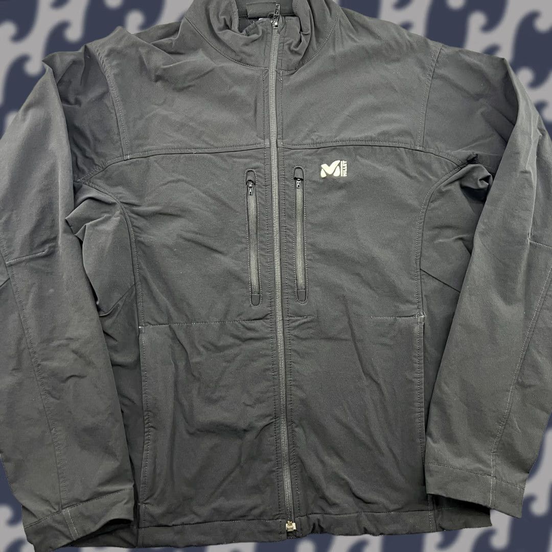Vintage VINTAGE Millet Track Jacket Mens L Black Softshell Outdoor Full Zip Waterproof Size US L / EU 52-54 / 3 - 1 Thumbnail