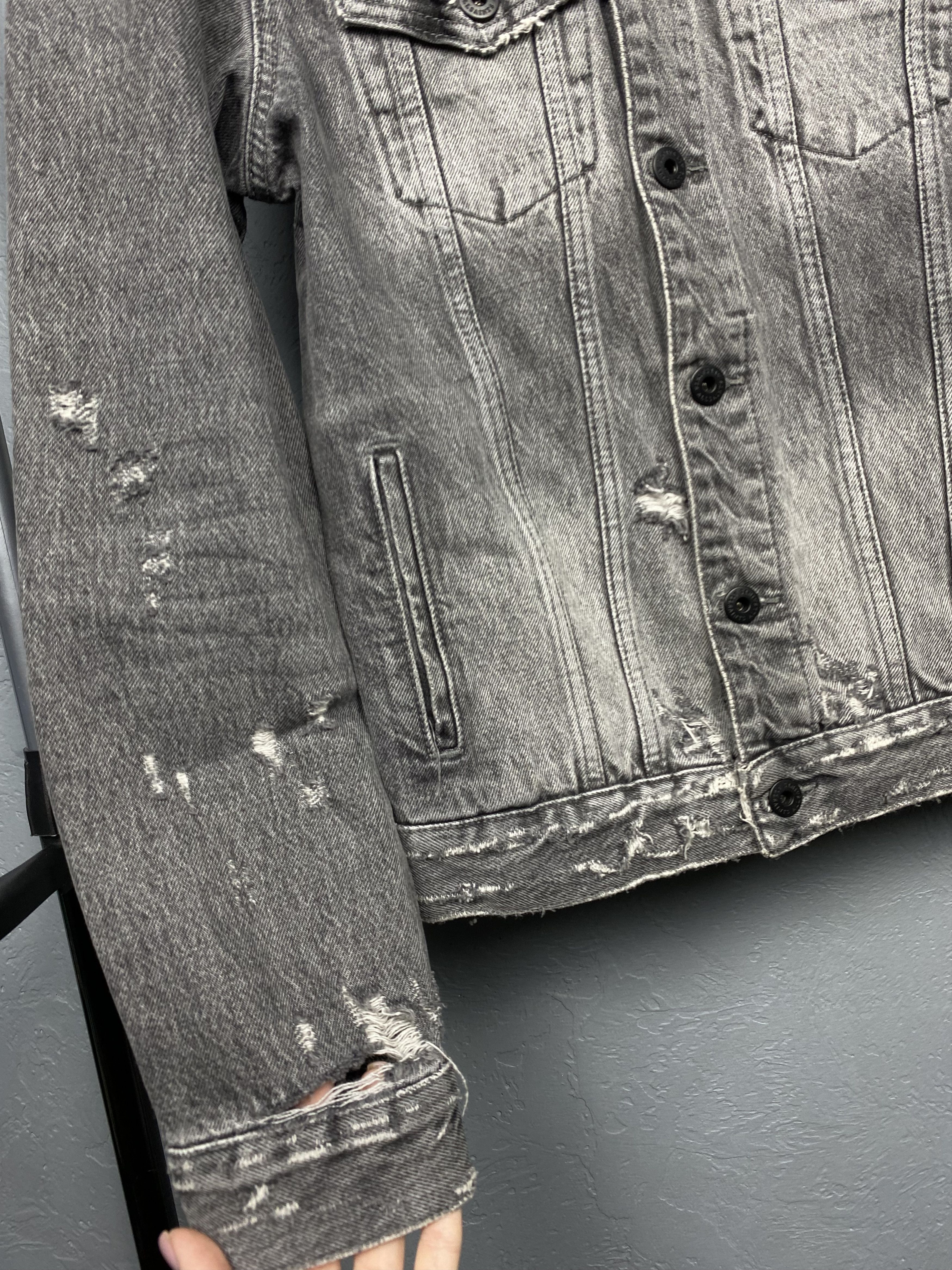 Allsaints Allsaints Vintage Mens Bilton Distressed Denim Jacket Size US S / EU 44-46 / 1 - 4 Thumbnail