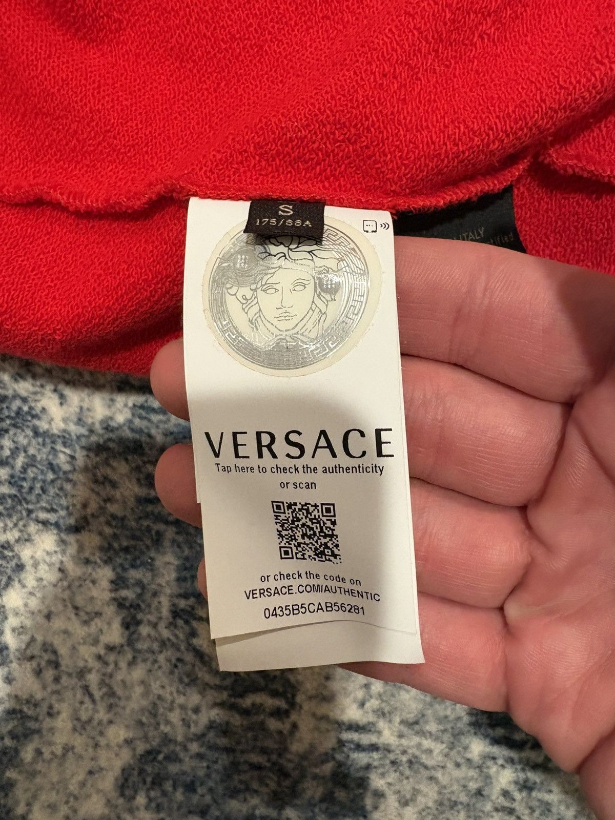 Versace Versace Logo Print Hoodie Red Size S Size US S / EU 44-46 / 1 - 9 Thumbnail