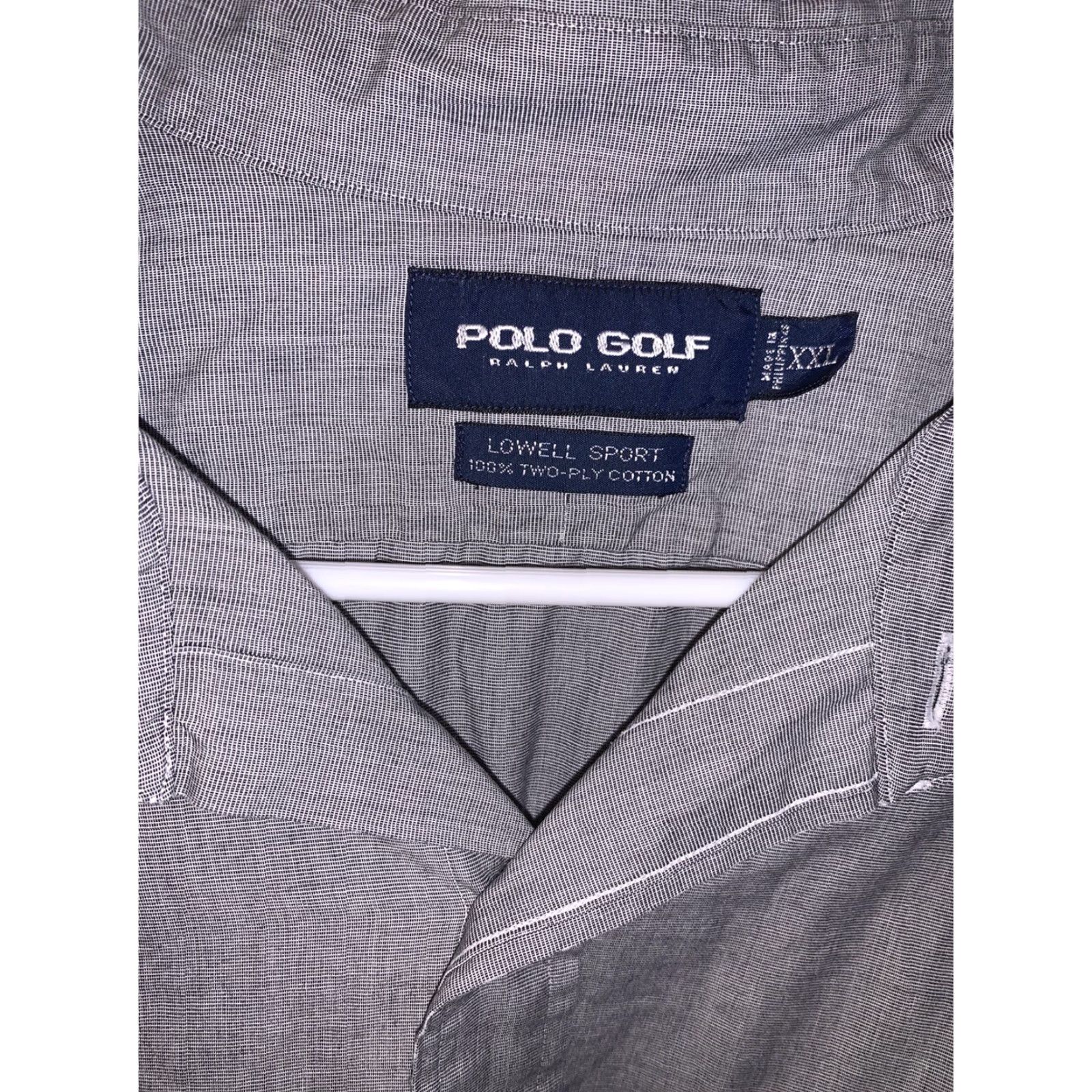 Ralph Lauren Polo Golf Ralph Lauren Lowell Sport Long Sleeve Button Front Shirt 2XL Gray Mens Polo Golf Shirt Size US XXL / EU 58 / 5 - 2 Thumbnail