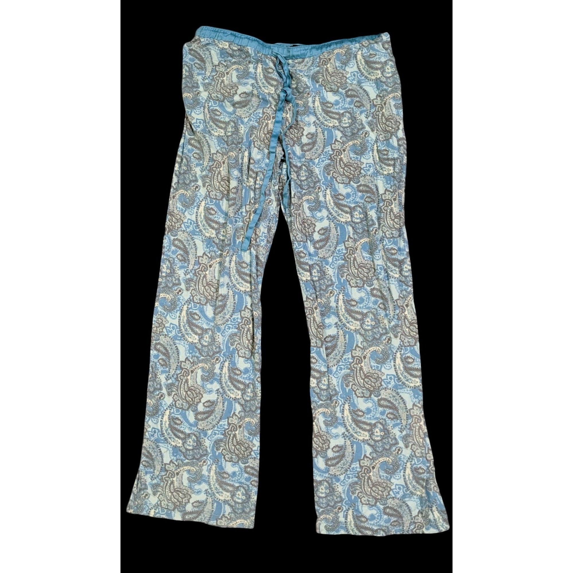 Other Blue Paisley Pajama Lounge Pants by Dana Buchman Size 32" / US 10 / IT 46 - 1 Thumbnail