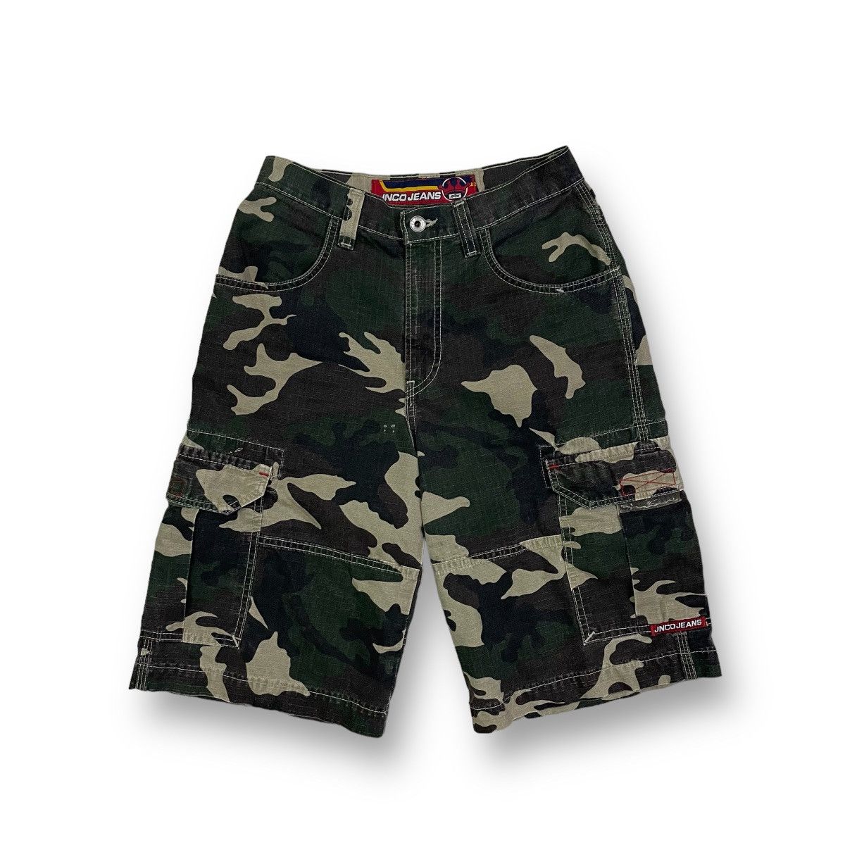 JNCO 💥FOR SALE💥 Vtg Hard To Find Jnco Short Cargo Camoflouge Size US 28 / EU 44 - 6 Thumbnail